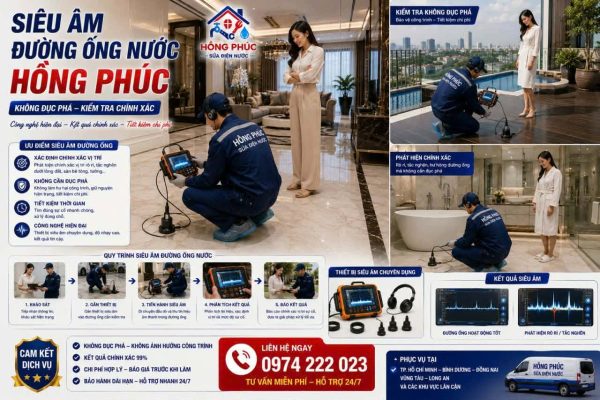 Siêu Âm Dò Tìm Đường Ống Nước Vỡ Tại Hải Phòng